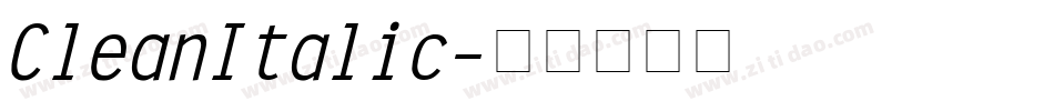 Clean Italic字体转换